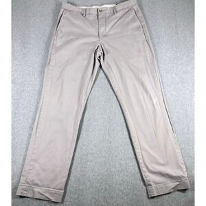 Polo Ralph Lauren Pants Mens‎ 34x32 (31) Grey Stretch Straight Preppy Chino Flat